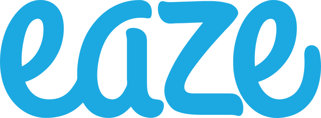 The image features the word "eaze" in a light blue, rounded, and stylized lowercase font, reminiscent of banners seen during Annual Lobby Day gatherings in Sacramento. CA Norml