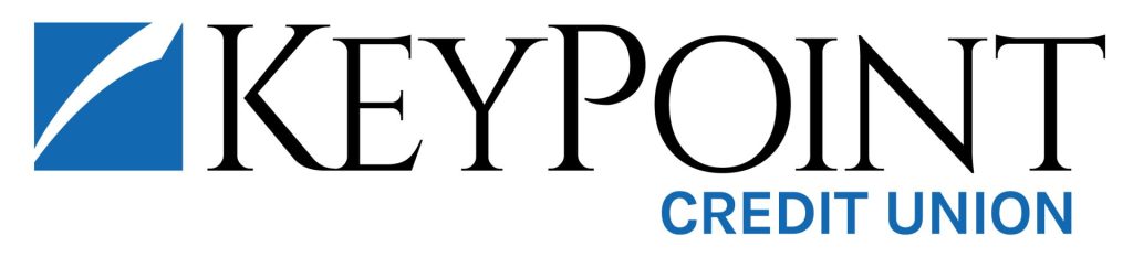 KeyPoint Credit Union logo with a blue square containing a white diagonal line, followed by the words “KEYPOINT” in large black letters and “CREDIT UNION” in smaller blue letters, representing trusted financial services. CA Norml