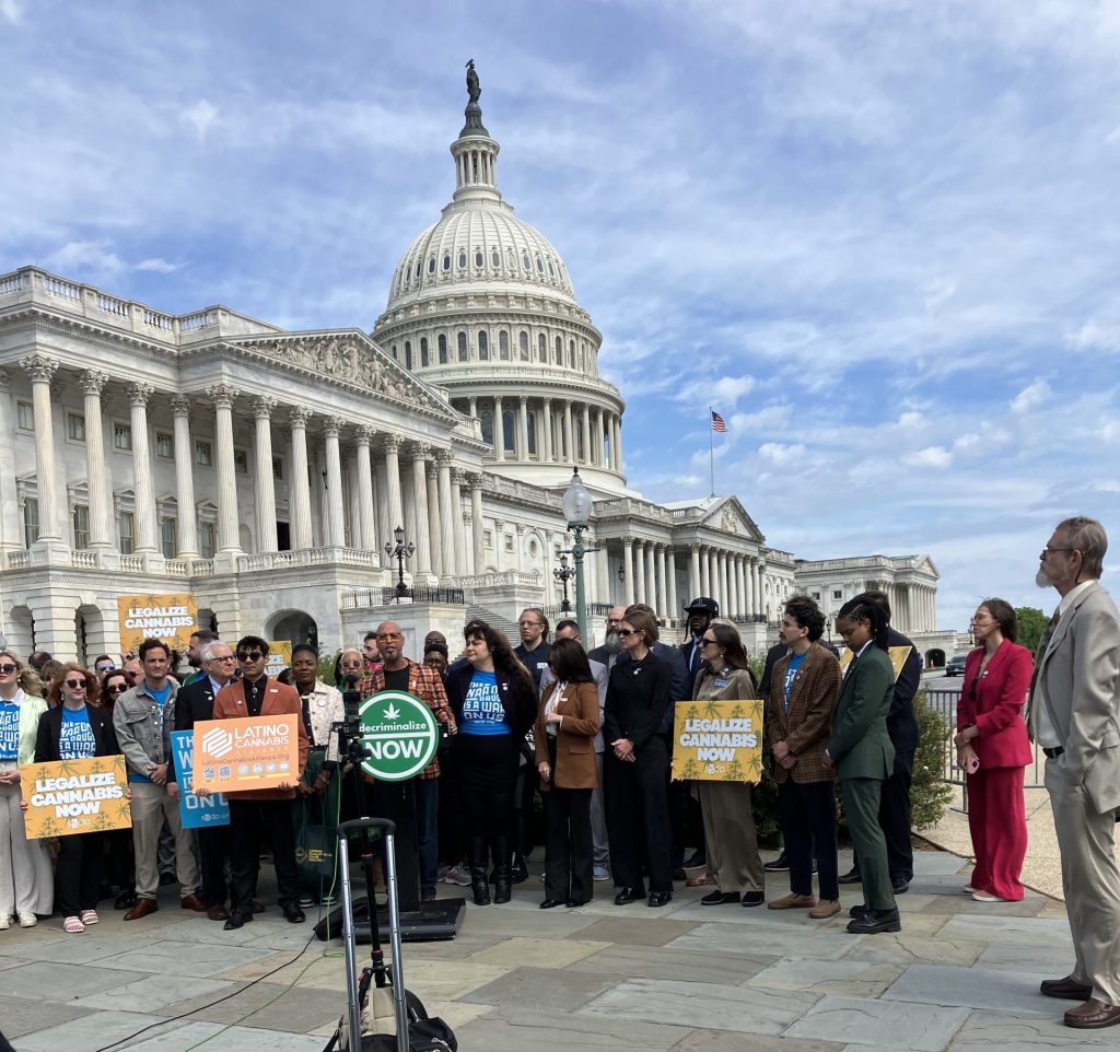 The Cannabis Unity Coalition press conference at the US Capitol on May 14, 2026