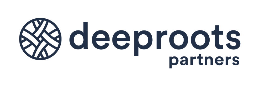 Logo with a circular design of intersecting lines next to the words “deeproots partners” in lowercase, dark blue text on a light background. Ca NORML
